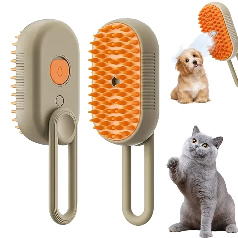 LUMISORA SteamPaw — 3-in-1 Electric Steam Pet Grooming Brush